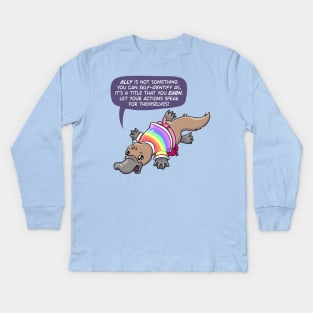 Ally Fanny Pack Platypus Kids Long Sleeve T-Shirt